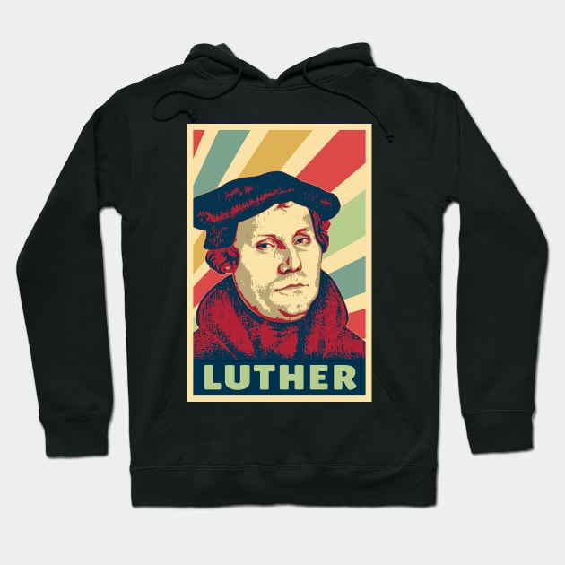 Martin Luther Vintage Colors Hoodie by Nerd_art